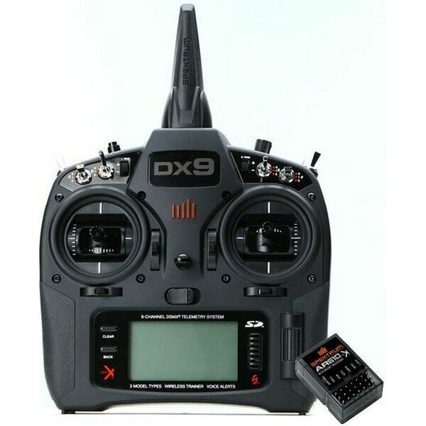 Spektrum Spektrum DX9 Black Transmitter Mode 2 EU + Spektrum AR610 6-Kanal DSMX-Receiver coated SPMR9910EUC