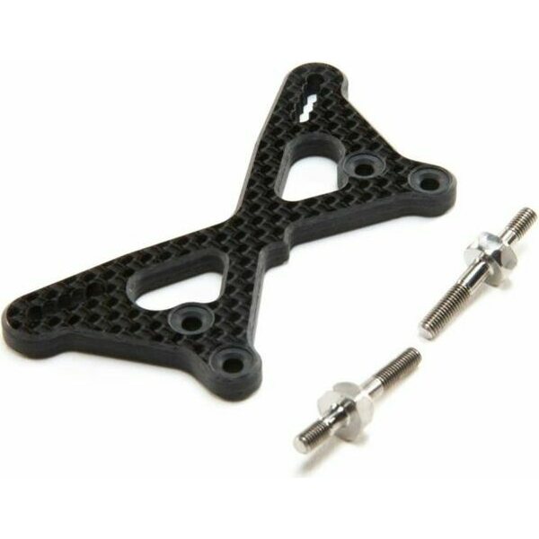 TLR Carbon Front Tower +2mm w/Ti Standoffs: 22 5.0 TLR334061