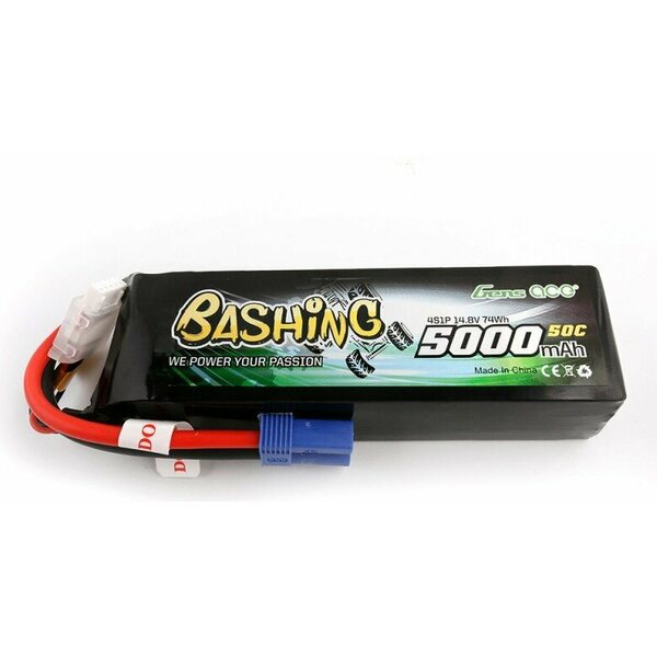 Gens ace 5000mAh 14.8V 4S1P 50C Lipo Battery Pack with EC5 Plug-Bashing Series