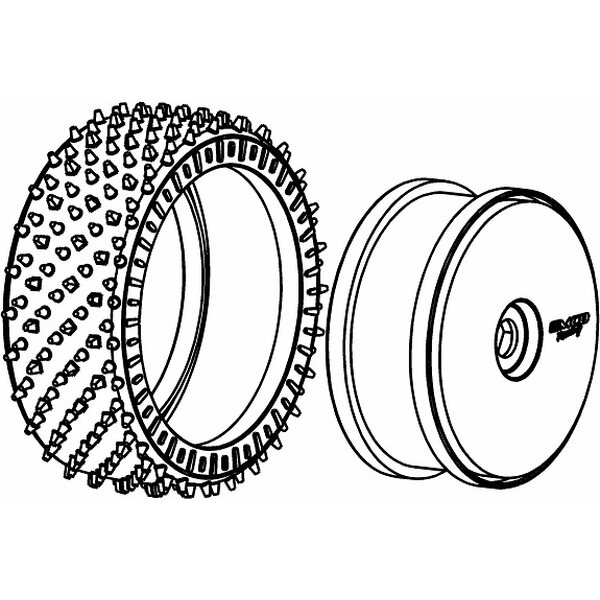 MCD Racing Tyre 180 mm Astro-Max WM + Wheel Write 100245X