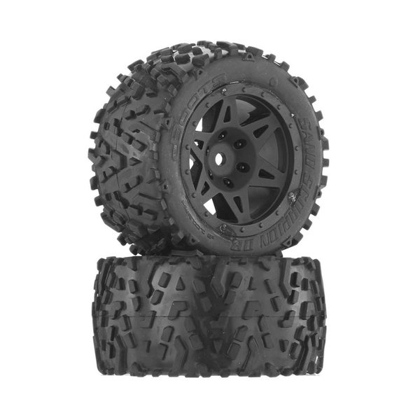 ARRMA RC AR550016 Sand Scorpion DB Tire/Wheel Glued Black Re (2)
