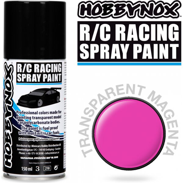 Hobbynox Transparent Magenta R/C Racing Spray Paint 150 ml