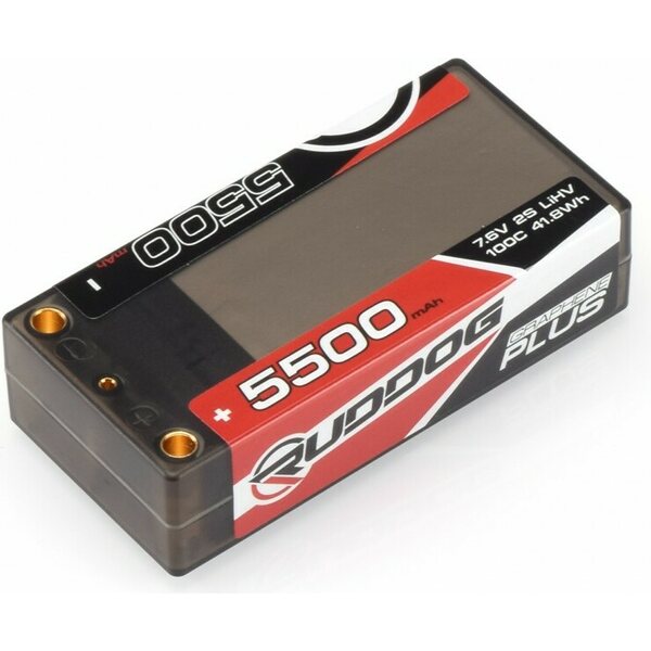 Ruddog 5500mAh 100C 7.6V LiHV Graphene Plus Shorty Pack Battery