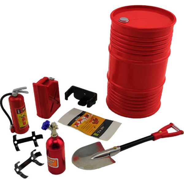 ValueRC Oil Tank Extinguisher Nos Bottle Shovel Set
 for 1/10 RC Crawler