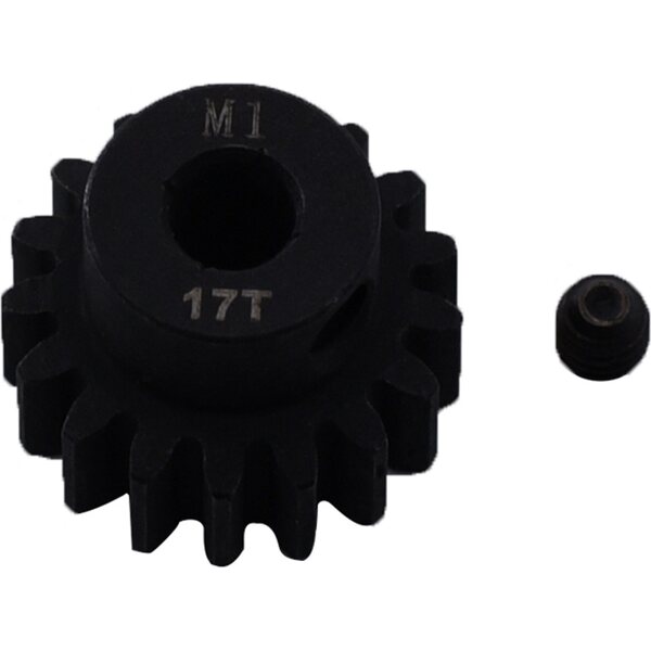 ValueRC HSS M1 Motor Pinions Gear 17T - Black for 5mm shaft M4 Screw Hole with set screw