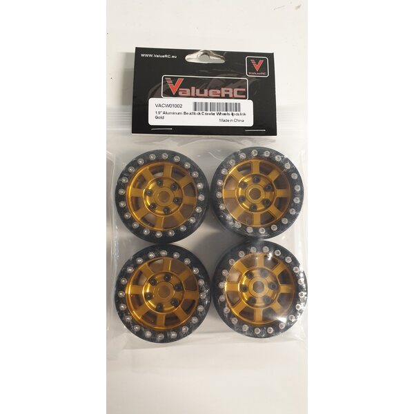 ValueRC 1.9" Aluminum Beadlock Crawler Wheels 4pcs - Ink Gold
 
 4pcs/set