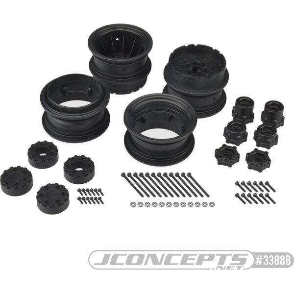 JConcepts Krimson dually 2.6" - Dual truck wheels (Black) (2pcs)