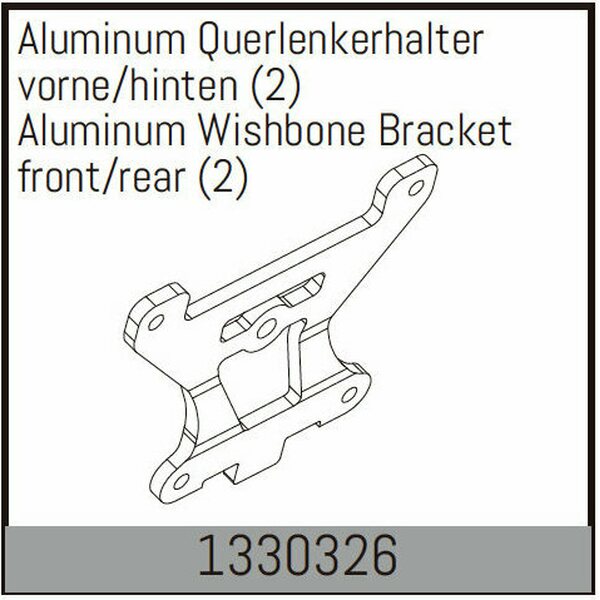 Absima Aluminum Wishbone Bracket front/rear (2)