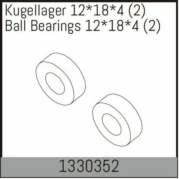 Absima Ball Bearings 12*18*4 (2)