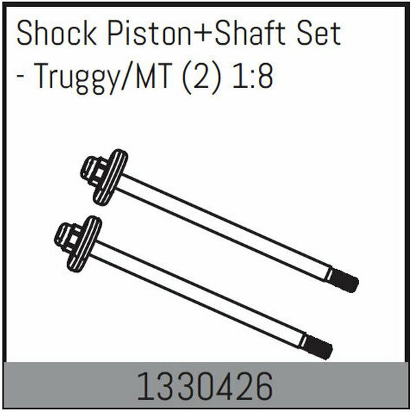 Absima Shock Piston+Shaft Set - Truggy/MT (2) 1:8