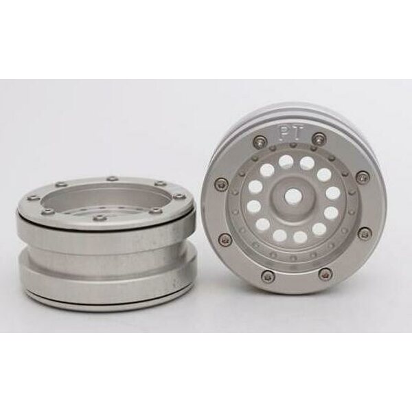 Metsafil Beadlock Wheels PT-Bullet Silver/Silver 1.9 (2 pcs)