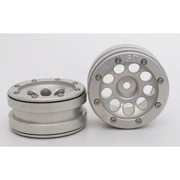 Metsafil Beadlock Wheels PT-Ecohole Silver/Silver 1.9 (2 pcs)
