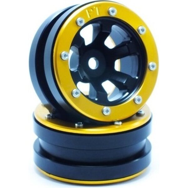 Metsafil Beadlock Wheels PT-Claw Black/Gold 1.9 (2 pcs)