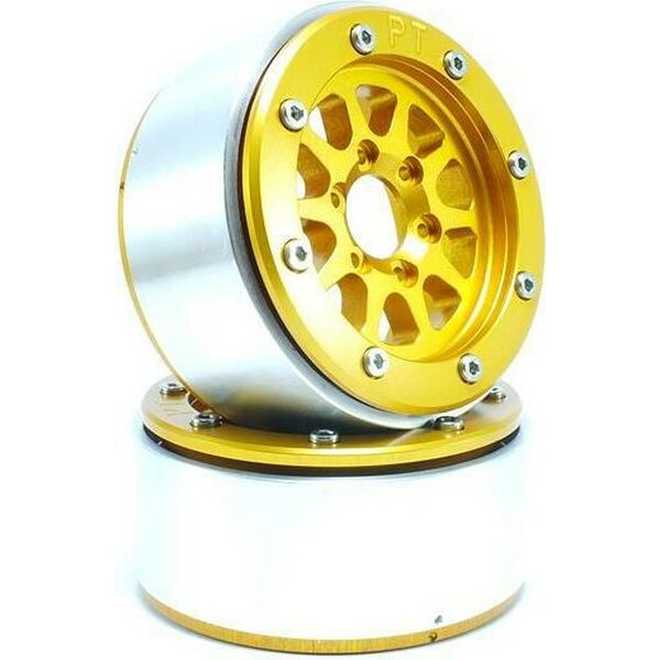 Metsafil Beadlock Wheels GEAR Gold/Gold 1.9 (2) w/o Hub