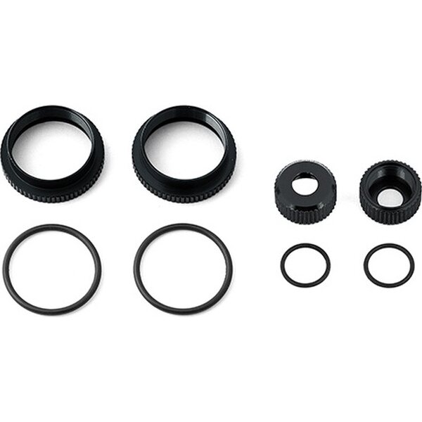 Team Associated 16mm Shock Collar and Seal Retainer Set, black