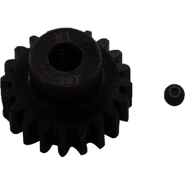 ValueRC HSS M1 Motor Pinions Gear 20T - Black for 5mm shaft M4 Screw Hole with set screw