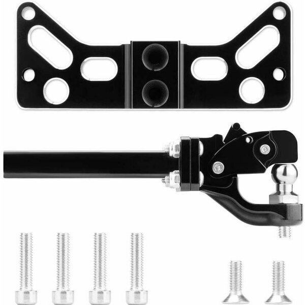 HFF Black RC Crawler Trailer Hitch Tow Shackle for 1/6 Axial SCX6 JLU Wrangler