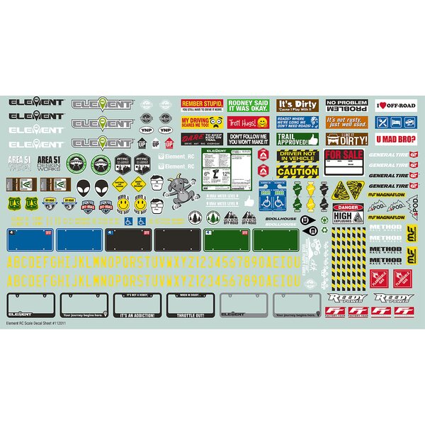 Element RC 42148 Enduro Scale Decal Sheet
