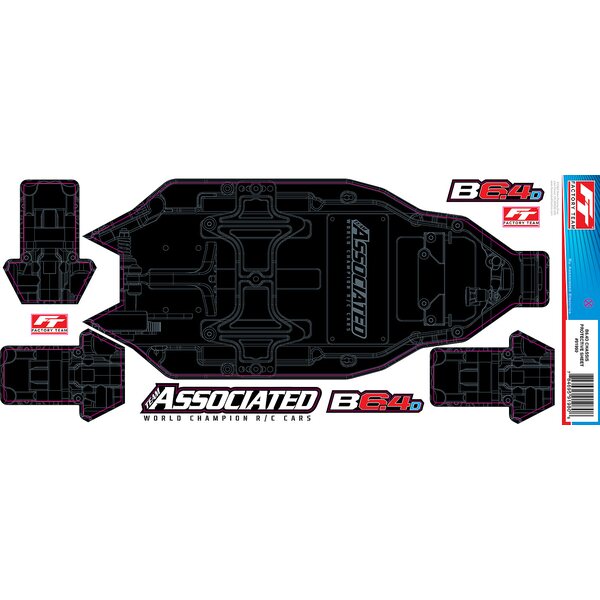 Team Associated 91980 RC10B6.4D FT Chassis Protective Sheet, printed
