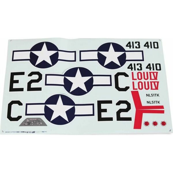 EFlite EFL01270 Decal Set: P-51D 1.5m