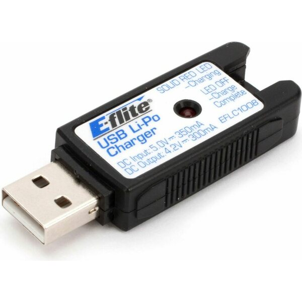 EFlite EFLC1008 1S USB Li-Po Charger, 350mA: nano QX