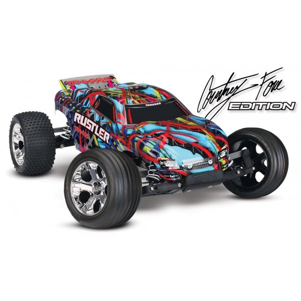 Traxxas 37054-1P Rustler 2WD 1/10 RTR TQ, Courtney Force / Pink