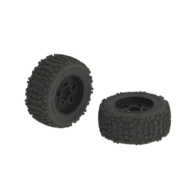 ARRMA RC AR510092 dBoots Backflip MT 6S Tire Wheel Set (ARAC8795)