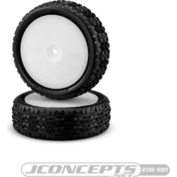 JConcepts Swagger 4WD Front, Pre-mounts on White Wheels