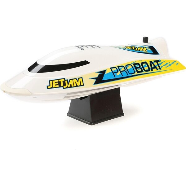 Proboat Jet Jam 12" Pool Racer, Brushed, White: RTR PRB08031V2T2