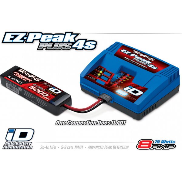 Traxxas EZ-Peak Plus 8A NiMH/LiPo 2-4S Charger Auto ID 2981G