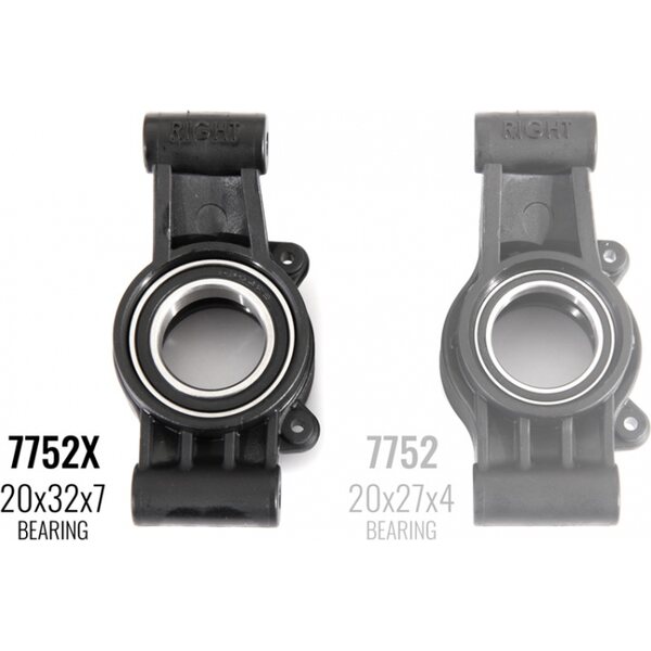 Traxxas Carriers Stub Axle Left &amp; Right Large Bearings) (Pair)  X-Maxx 7752X