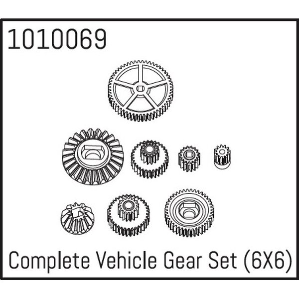 Absima 1010069 Complete Vehicle Gear Set (6X6)