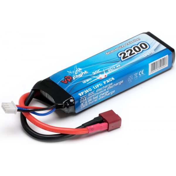 Vapex Li-Po Battery 2S 7,4V 2200mAh 30C T-Connector VPLP019FD