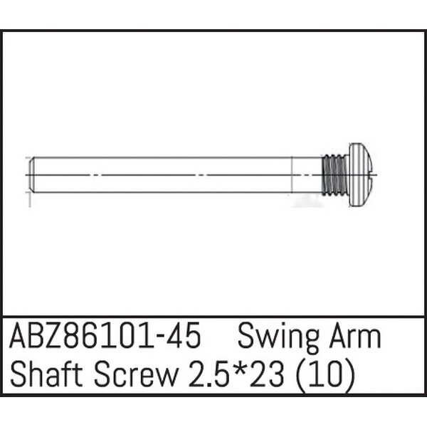 Absima Swing Arm Shaft Screw 2.5*23 - Mini AMT (10) ABZ86101-45