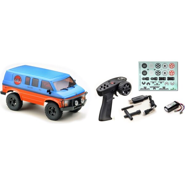 Absima 1:18 EVO Crawler "Rock Van V2" 2-gear blue/orange RTR 18028V2