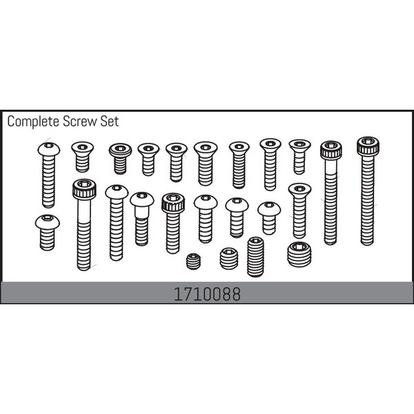 Absima Complete Screw Set 1710088