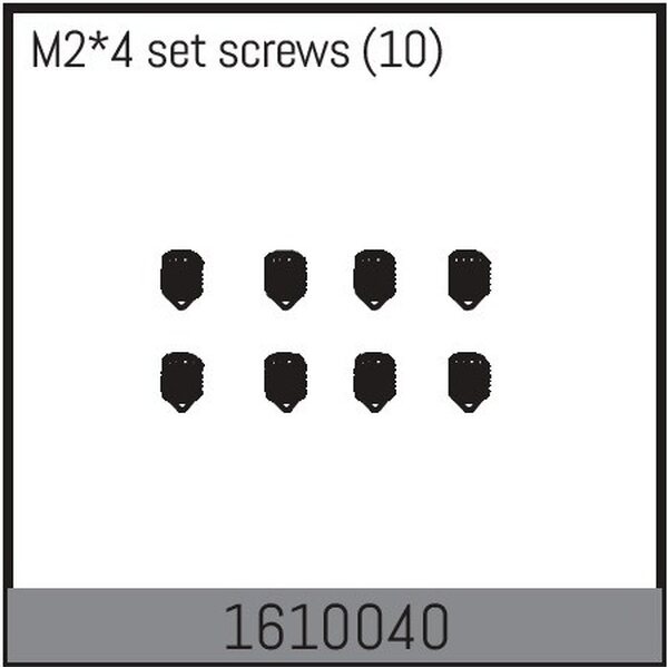 Absima M2*4 set screws (10) 1610040