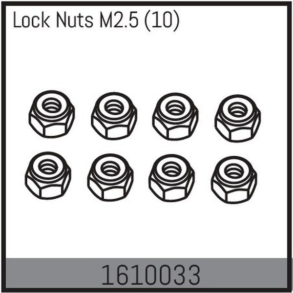 Absima Lock Nuts M2.5 (10) 1610033