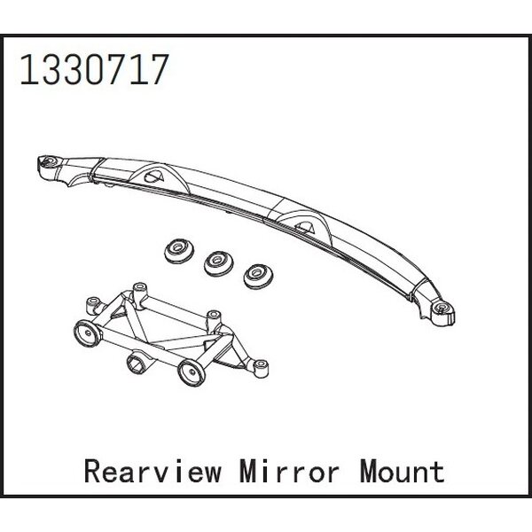 Absima Rearview Mirror & Magnet Holder Set  BronX 1330717