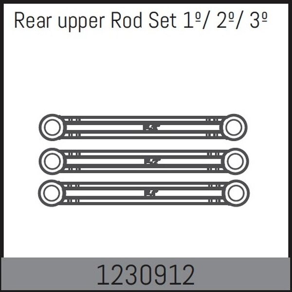 Absima Rear Upper Rod Set 1º/ 2º/ 3º  1230912