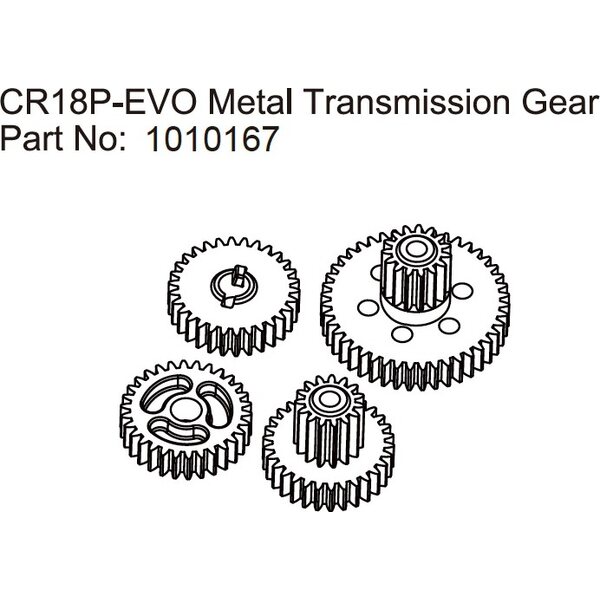 Absima Metal Transmission Gears - EVO 1:18 1010167