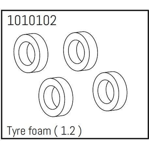 Absima 1.2" Tyre Foam - PRO Crawler 1:18 (4) 1010102
