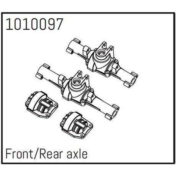Absima Front/Rear Axle Set - PRO Crawler 1:18 1010097