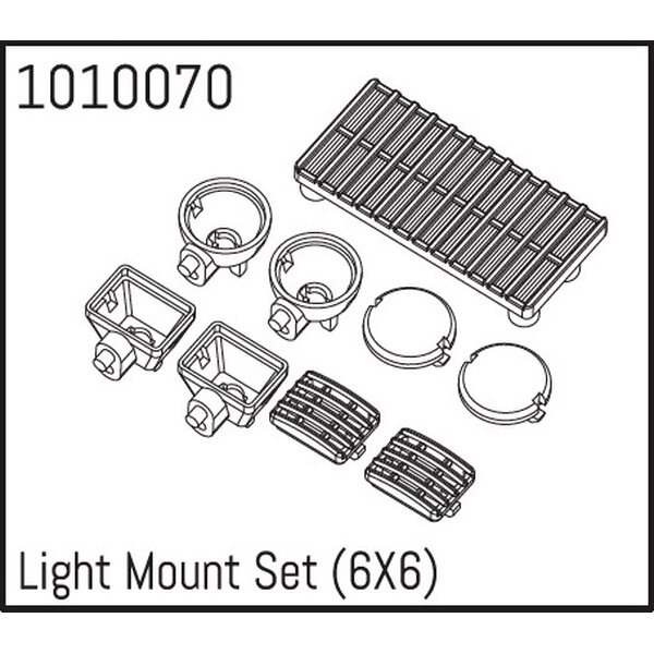 Absima Light Mount Set (6X6) 1010070