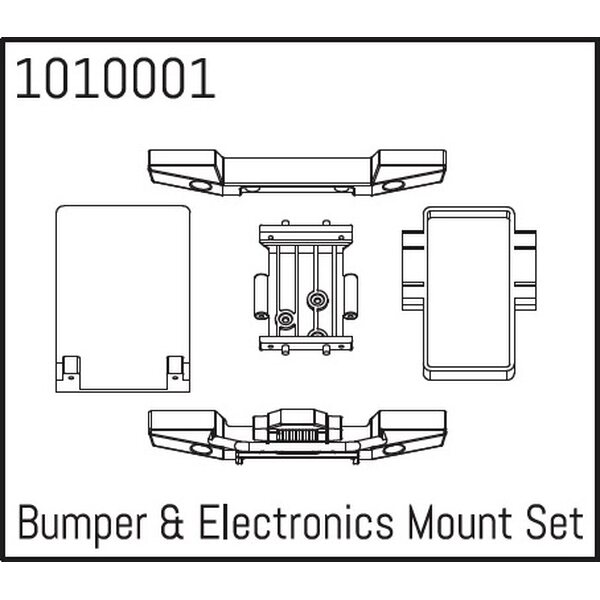 Absima Bumper & Electronics Mount Set 1010001