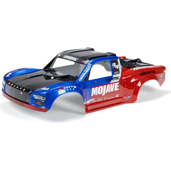 ARRMA RC MOJAVE 4S Painted Decalled Trimmed Body Blue/Red ARA406166