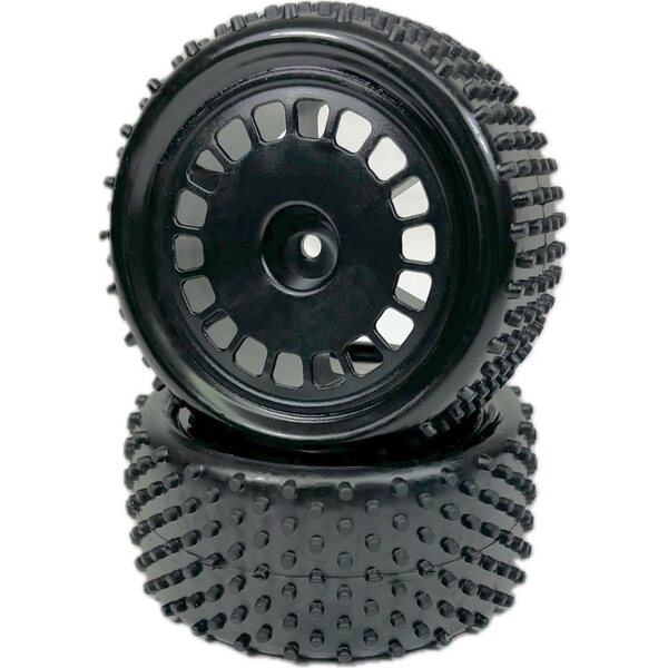 Absima 1:10 Buggy Wheel Set "Mini Pin" rear black (2)