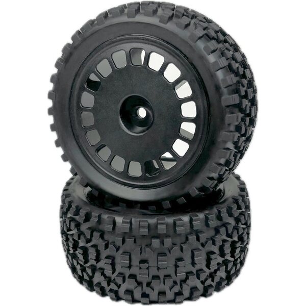 Absima 1:10 Buggy Wheel Set "Maxi Block" rear black (2)