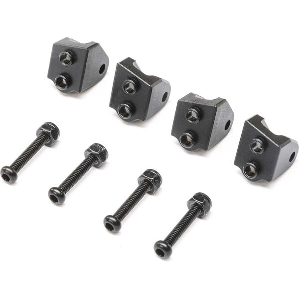 Losi Aluminum Lower 4-link Mount Set, Black: Mini LMT (4)