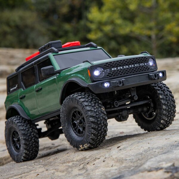 Axial 1/24 SCX24 Ford Bronco 4X4 RTR Brushed Rock Crawler (Battery & Charger Included), Green